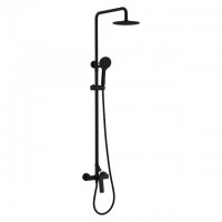 Omasa matte black single lever bath shower mixer set