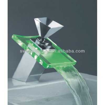 glass waterfall bath basin mixer tap